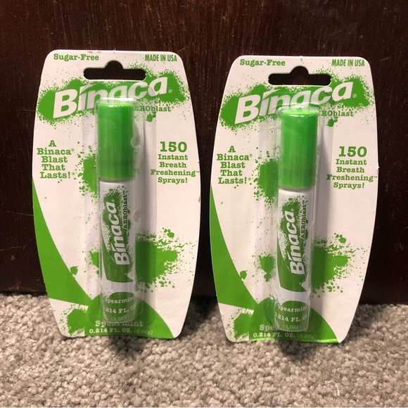 Binaca Other X2 Binaca Aeroblast Breath Freshening Spray Spearmint